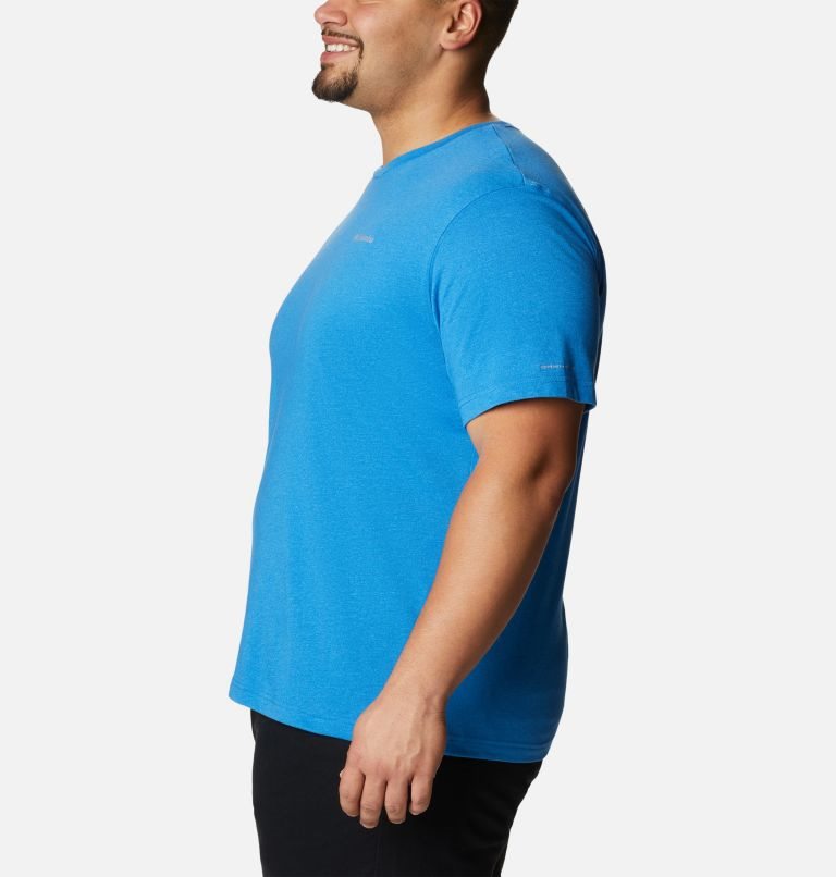 Men's Columbia Thistletown Hills Short Sleeve T Shirts Blue | Plus Size CA-BC608
